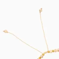 Браслет "Моана" камень пирит, длина 16 см, цв. белый