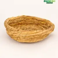 Гнездо для птиц плетёное из соломы, 20,5 х 4 см Гнездо для птиц плетёное из соломы, 20,5 х 4 см