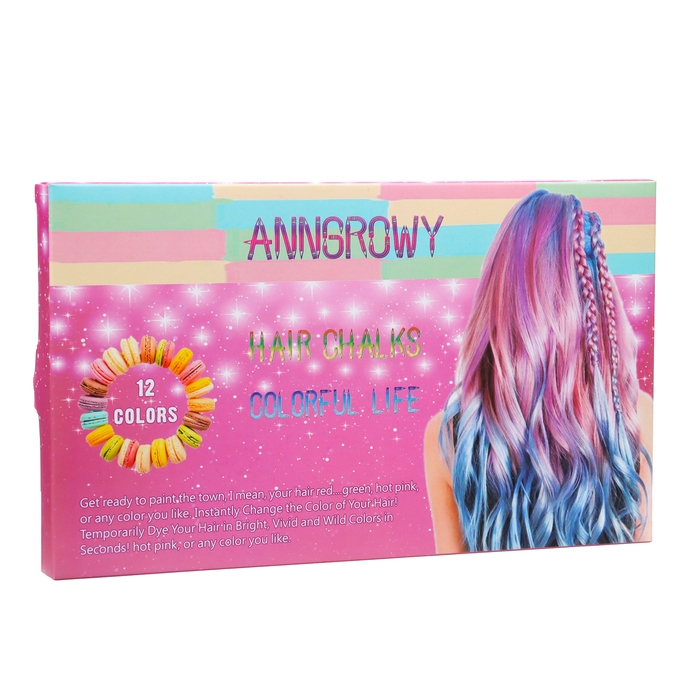 Набор мелков-карандашей для волос, 12 шт Набор мелков-карандашей для волос, 12 шт