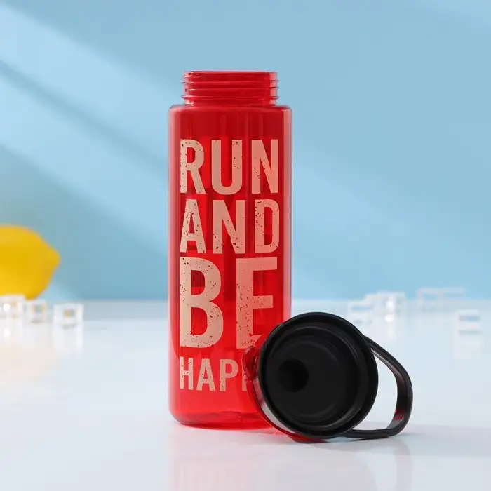 Бутылка для воды пластиковая «На спорте», 750 мл, цвет красный