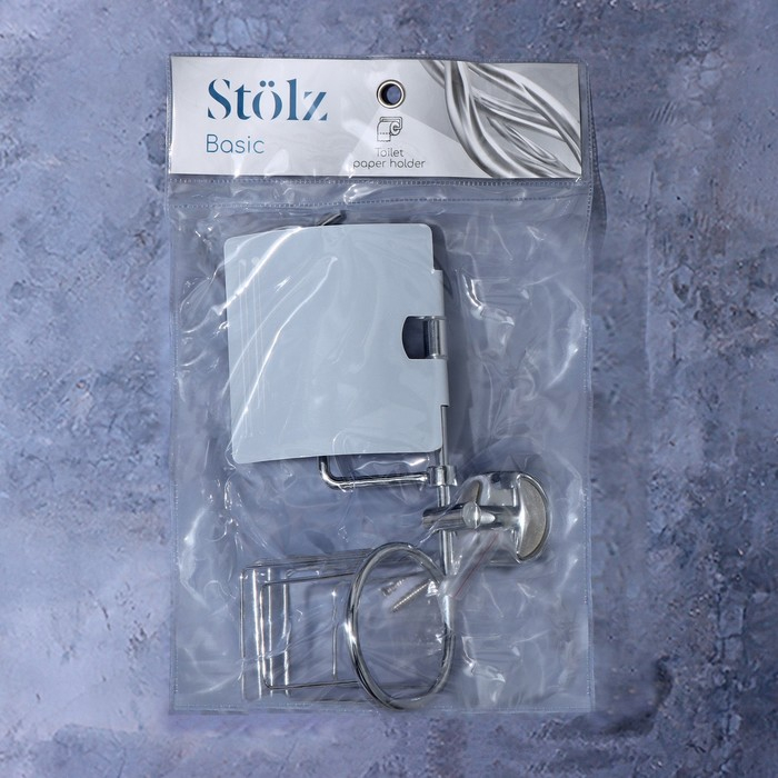 Держатель для туалетной бумаги с подставкой под освежитель воздуха Штольц Stölz «Нео» Держатель для туалетной бумаги с подставкой под освежитель воздуха Штольц Stölz «Нео»