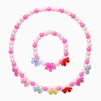 Набор детский "Выбражулька" 2 пред-а: бусы, браслет, цветы, цветной