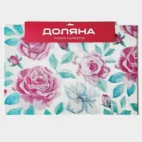Салфетки сервировочные на стол Доляна &laquo;Бутоны&raquo;, 4 шт., 45&times;30 см