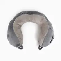 Подушка для путешествий бархатная формовая "Перезагрузка", серая Подушка для путешествий бархатная формовая "Перезагрузка", серая