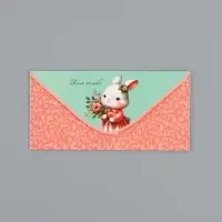 Конверт для денег &laquo;Для Тебя&raquo;, зайка, 16,5 х 8 см