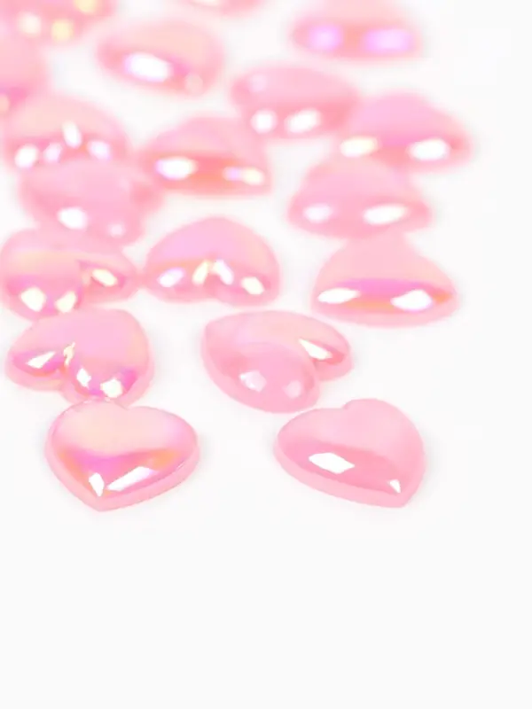 Сердечки декоративные (набор 20 шт) розовые
