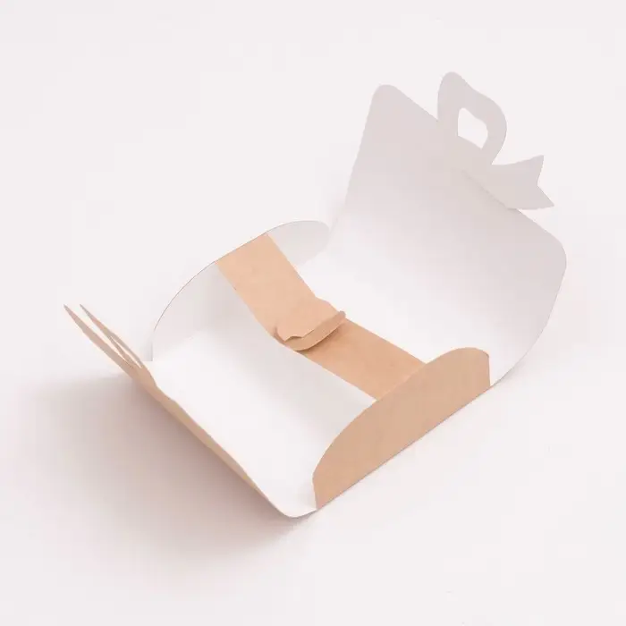 Коробка складная - конверт для сладкого, крафт, 10.5×9.5×4 см