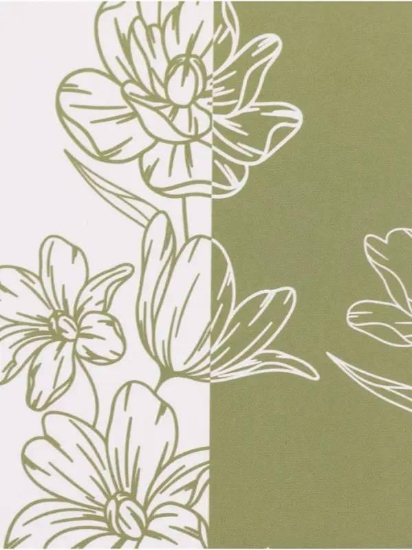 Бумага упаковочная глянцевая &laquo;Контурные цветы&raquo;, 50&times;70 см