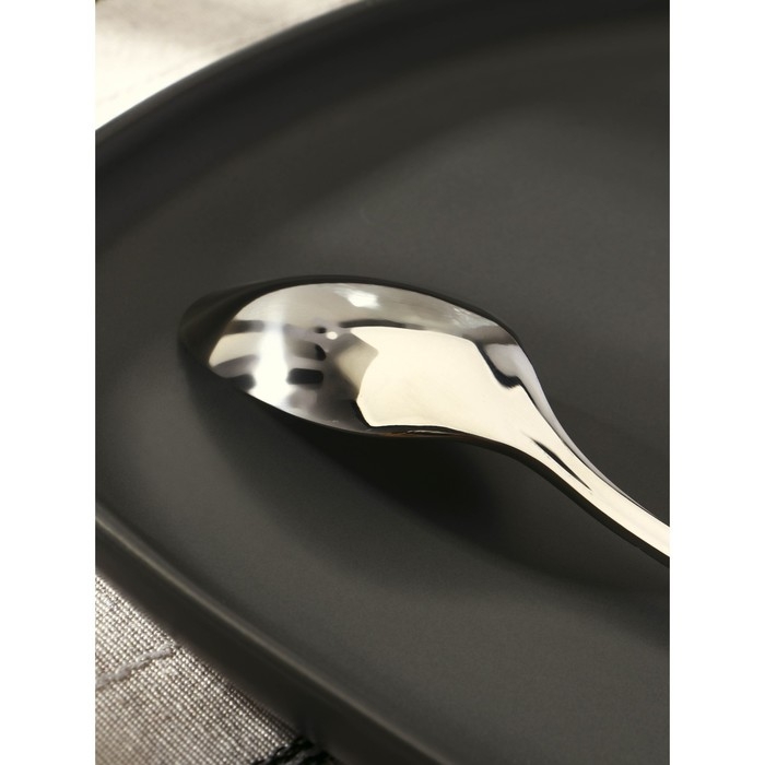 Ложка чайная из нержавеющей стали Magistro «Виконт», длина 17 см, цвет серебряный Ложка чайная из нержавеющей стали Magistro «Виконт», длина 17 см, цвет серебряный