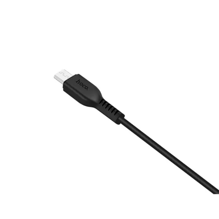 Кабель Hoco X20, microUSB - USB, 2.4 А, 1 м, PVC оплетка, чёрный