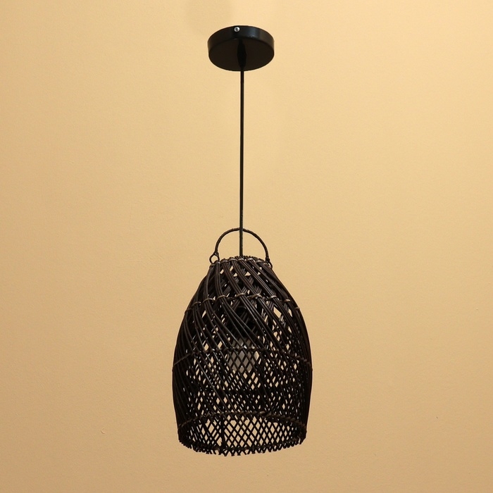 Светильник потолочный из ротанга Светильник потолочный из ротанга "Пати" 1х120Вт, Е27, 20х20х28 см