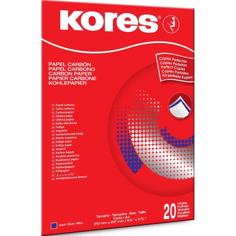 Бумага копировальная синяя KORES 1200 пачка 20л. '7529079