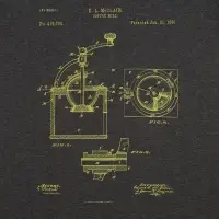 Футболка приталенная Old Patents. Coffee Mill, черный меланж, размер S
