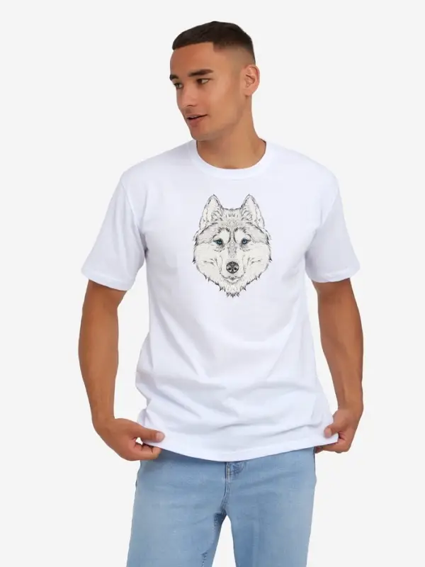 Термонаклейка &laquo;Волк&raquo;, 15.5&times;20 см, чёрная, белая