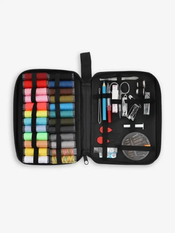 Швейный набор, 89 предметов, в футляре, 21&times;14&times;3 см