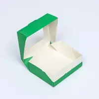 Контейнер на вынос, зелёный, 10×8×3.5 см