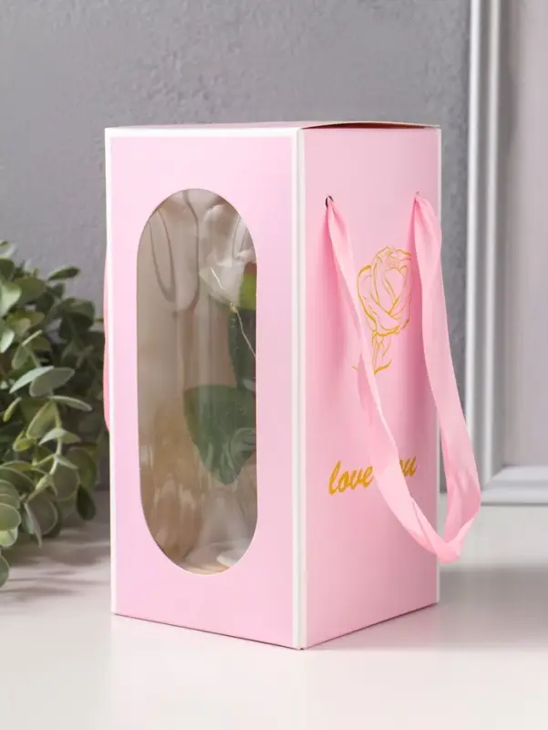 Фигурка световая колба RISALUX &laquo;Роза&raquo;, LED - ночник, 3&times;ААА, белый, 9.5&times;9.5&times;19.5 см