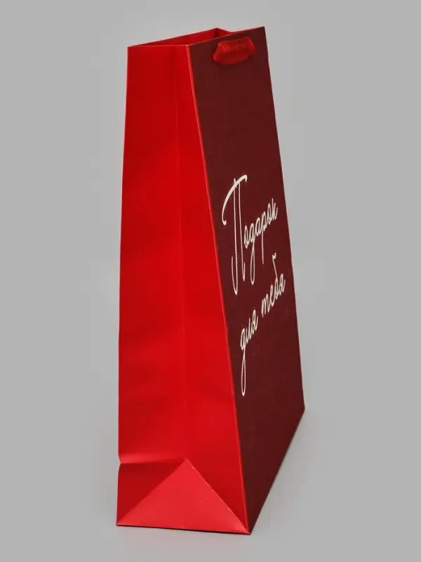 Пакет подарочный &laquo;Подарок для тебя&raquo;, глиттер, L  31 &times; 40 &times; 11,5 см