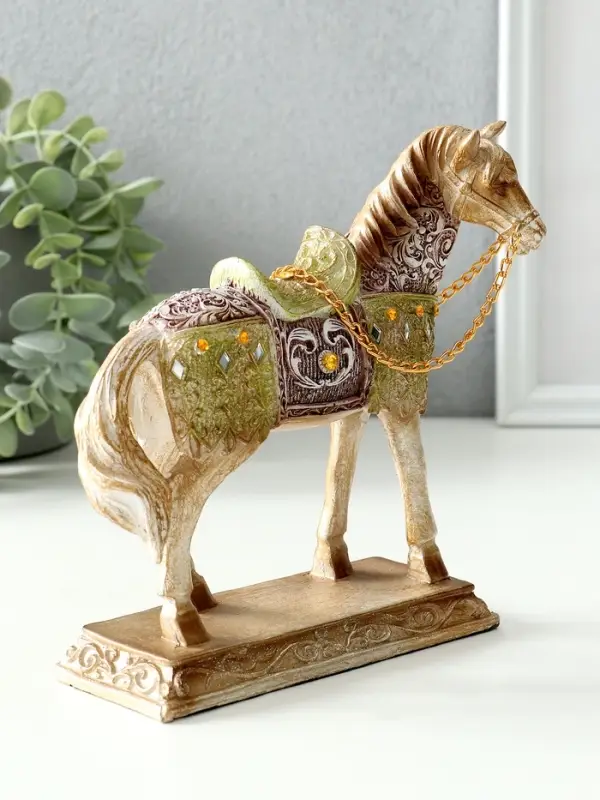 Сувенир полистоун Сувенир полистоун "Конь императора" стразы МИКС 16,5х7х16,3 см