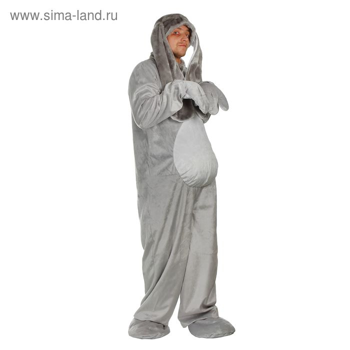 Карнавальный костюм «Заяц», взрослый, комбинезон, шапка, р. 50-52, рост 180 см Карнавальный костюм «Заяц», взрослый, комбинезон, шапка, р. 50-52, рост 180 см