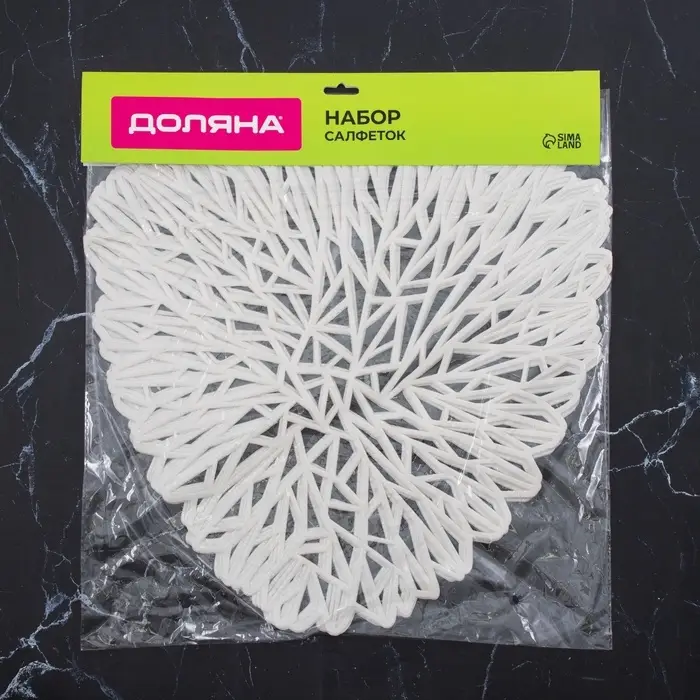 Салфетки сервировочные на стол Доляна &laquo;Луара&raquo;, 4 шт., 40&times;38.5 см, белые