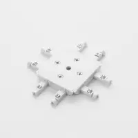 Коннектор SLIM х-образный, 4-жильный, белый, 0.7&times;4&times;2 см