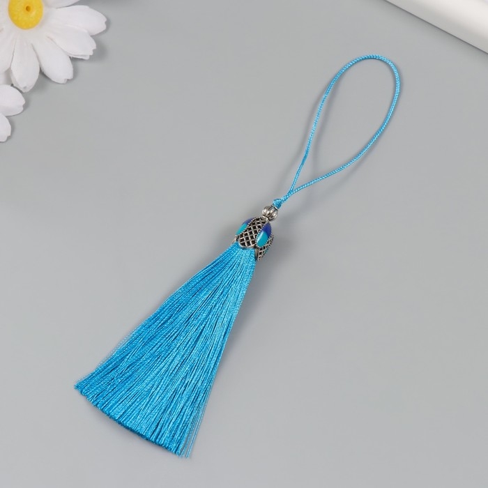 Декор для творчества текстиль Декор для творчества текстиль "Кисть Падишах" синие набор 2 шт 9х1 см