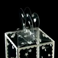 Складная прозрачная коробка из PVC, для упаковки подарков, «Сердце», 12×7×7 см
