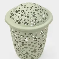 Корзина для белья с крышкой 45л 44х41,5х55,5см"Непоседа", цвет оливковый