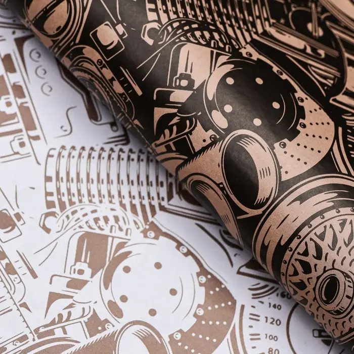 Бумага упаковочная, глянцевая «Стиль», двусторонняя, 50×70 см