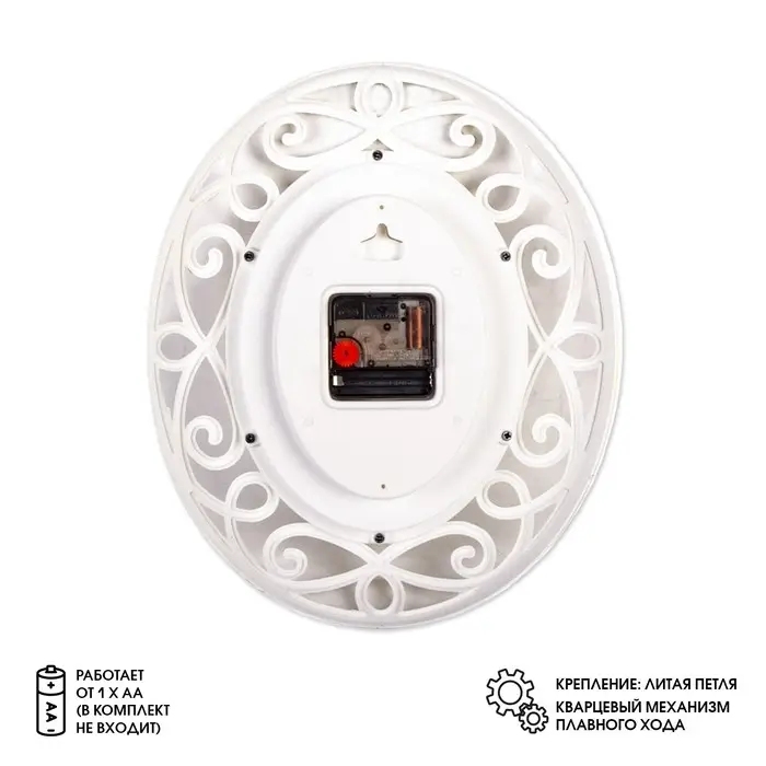 Часы настенные интерьерные &laquo;Витки&raquo;, бесшумные, плавный ход, 31&times;26 см