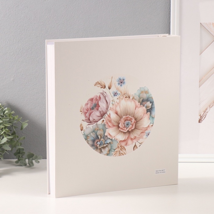 Фотоальбом на 800 фото 10х15 см Фотоальбом на 800 фото 10х15 см "Нежный букет" в коробке золотая обводка 5,5х30,5х33,5 см