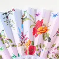 Веер складной &laquo;Певчие птички и цветы&raquo;, 22.5 см