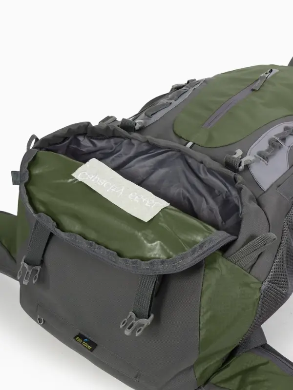 Рюкзак тур 65+5л, 30*20*53, отдел на шнурке, 5нар+2вн кармана, цвет хаки