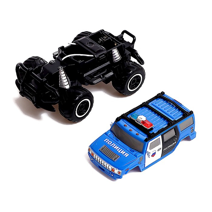Джип «Полиция», радиоуправляемый, световые эффекты, работает от батареек, цвет синий Джип «Полиция», радиоуправляемый, световые эффекты, работает от батареек, цвет синий