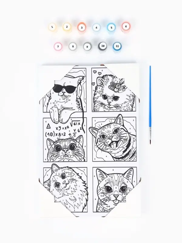 Картина по номерам &laquo;Смешные котики&raquo;, 20&times;30 см