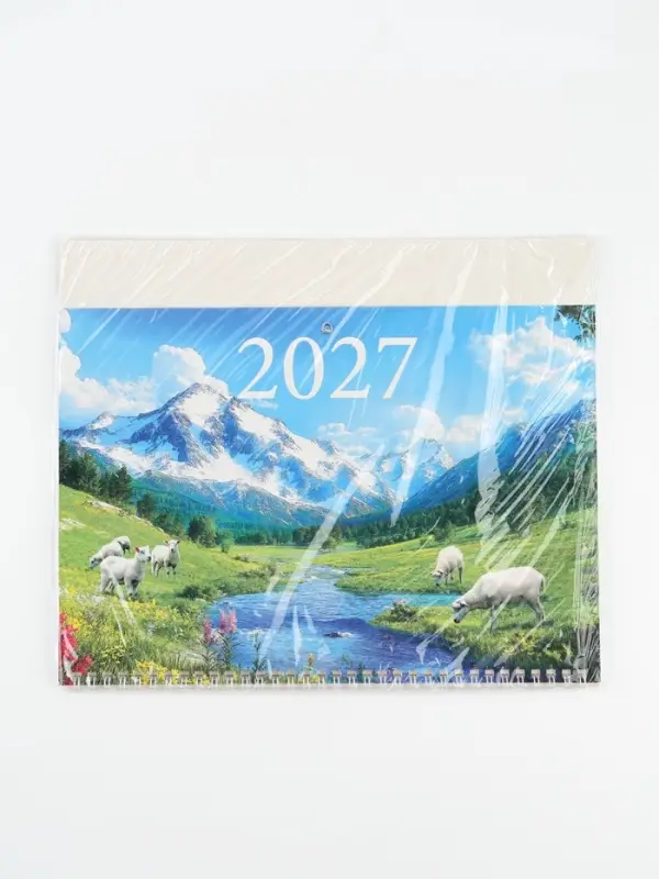 Календарь 2027, квартальный моно &laquo;Козлик 2027&raquo; 30&times;46 см