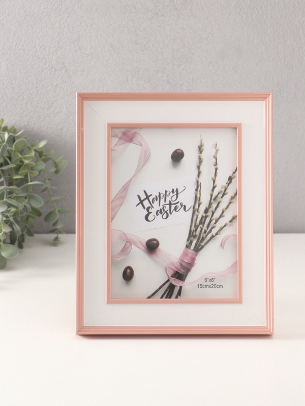 Фоторамка пластик 15х20 см Фоторамка пластик 15х20 см "Романтизм" розовая 2,5х21,2х26,2 см