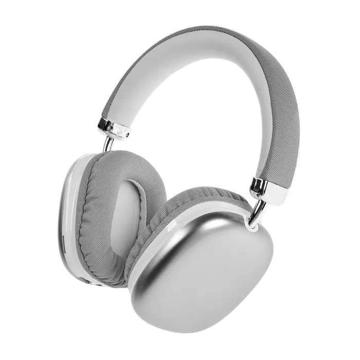 Наушники беспроводные, полноразмерные, RX-8, Bluetooth 5.3, с шумоподавлением, с микрофоном, AUX, 400 мАч, серебристые