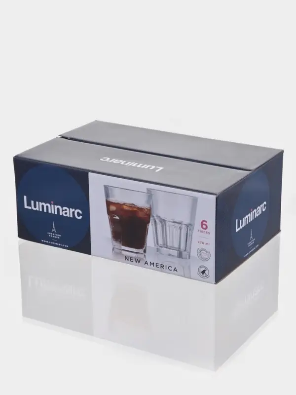 Набор стаканов Luminarc New America, 270 мл, 6 шт., стекло, прозрачный