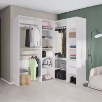 Комплект модульной гардеробной системы «Модус», 2800×2080×510 мм, цвет белый Комплект модульной гардеробной системы «Модус», 2800×2080×510 мм, цвет белый