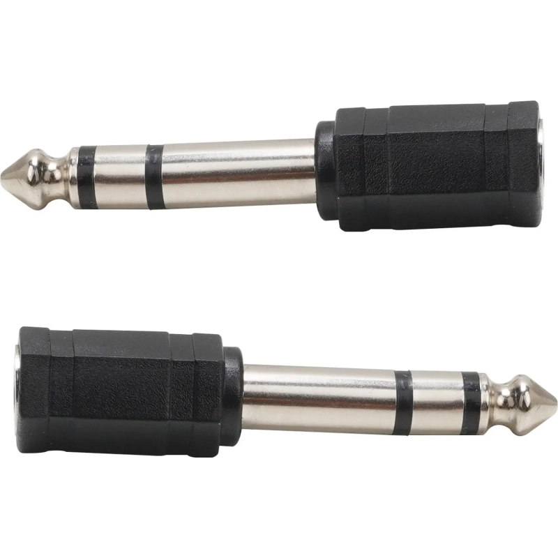 Переходник аудио стерео 6.35мм M (штекер) --> 3.5мм F (гнездо) VCOM <CA546