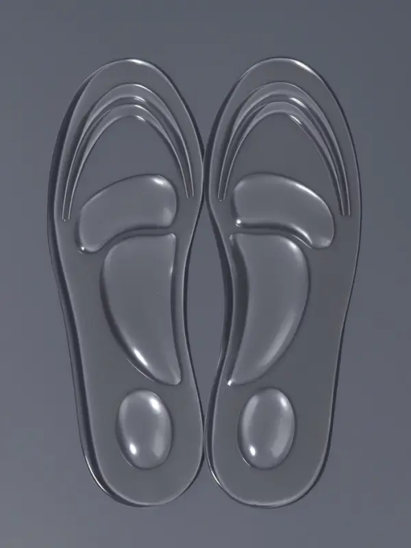 Стельки для обуви, универсальные, силиконовые, на клеевой основе, р-р RU до 47 (р-р Пр-ля до 46), 29.5 см, пара, прозрачные