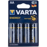 Батарейка Varta ENERGY LR6 AA 4шт/бл Alkaline 1.5V (4106) (4106213414)