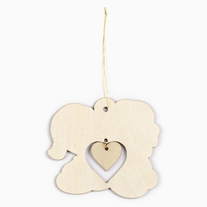 Ёлочная игрушка новогодняя «Сердечко», на Новый год, 8,8 х 9,8 см Ёлочная игрушка новогодняя «Сердечко», на Новый год, 8,8 х 9,8 см