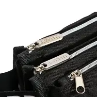 Пенал мягкий, 2 отделения и наружный карман 100&times;210&times;75 мм, объёмный, deVENTE Moving Forward. Black, с ручкой, вставки из экокожи