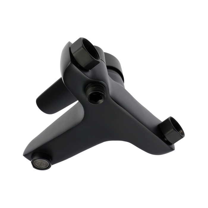 Смеситель для ванны ZEIN Z3855, однорычажный, душевой набор, лейка 5 режимов, черный Смеситель для ванны ZEIN Z3855, однорычажный, душевой набор, лейка 5 режимов, черный