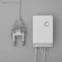 Гирлянда &laquo;Водопад&raquo; 2&times;1.5 м, IP20, прозрачная нить, 400 LED, свечение белое/синее, 8 режимов, 220 В