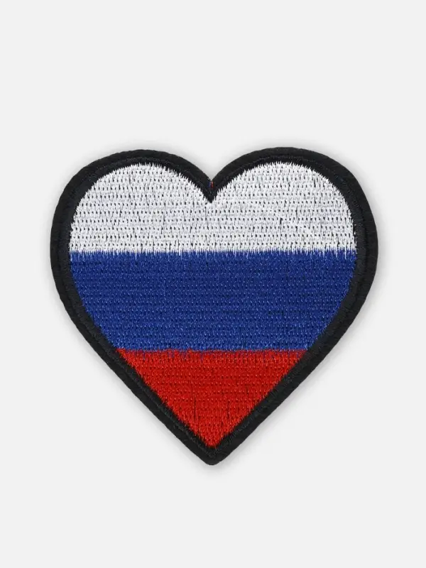 Термоаппликация &laquo;Сердце&raquo;, 7.5&times;7.5 см, триколор