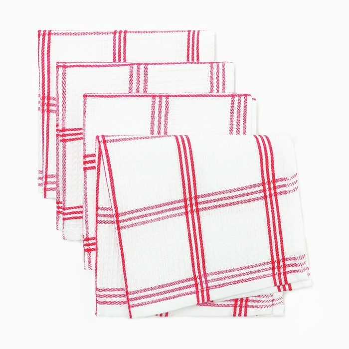 Набор декоративных салфеток Этель Red 30х30см., 4шт., 100%хл. Набор декоративных салфеток Этель Red 30х30см., 4шт., 100%хл.